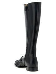 Prada Black Calfskin Over The Knee