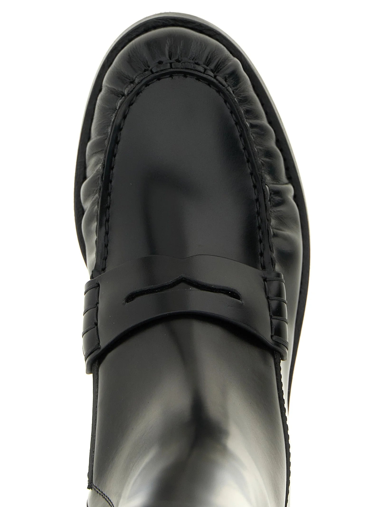 Prada Black Calfskin Over The Knee
