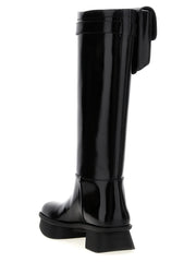 Prada Black Calfskin Over The Knee - EU38/US8