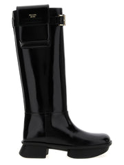Prada Black Calfskin Over The Knee - EU38/US8