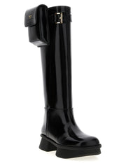 Prada Black Calfskin Over The Knee - EU38/US8