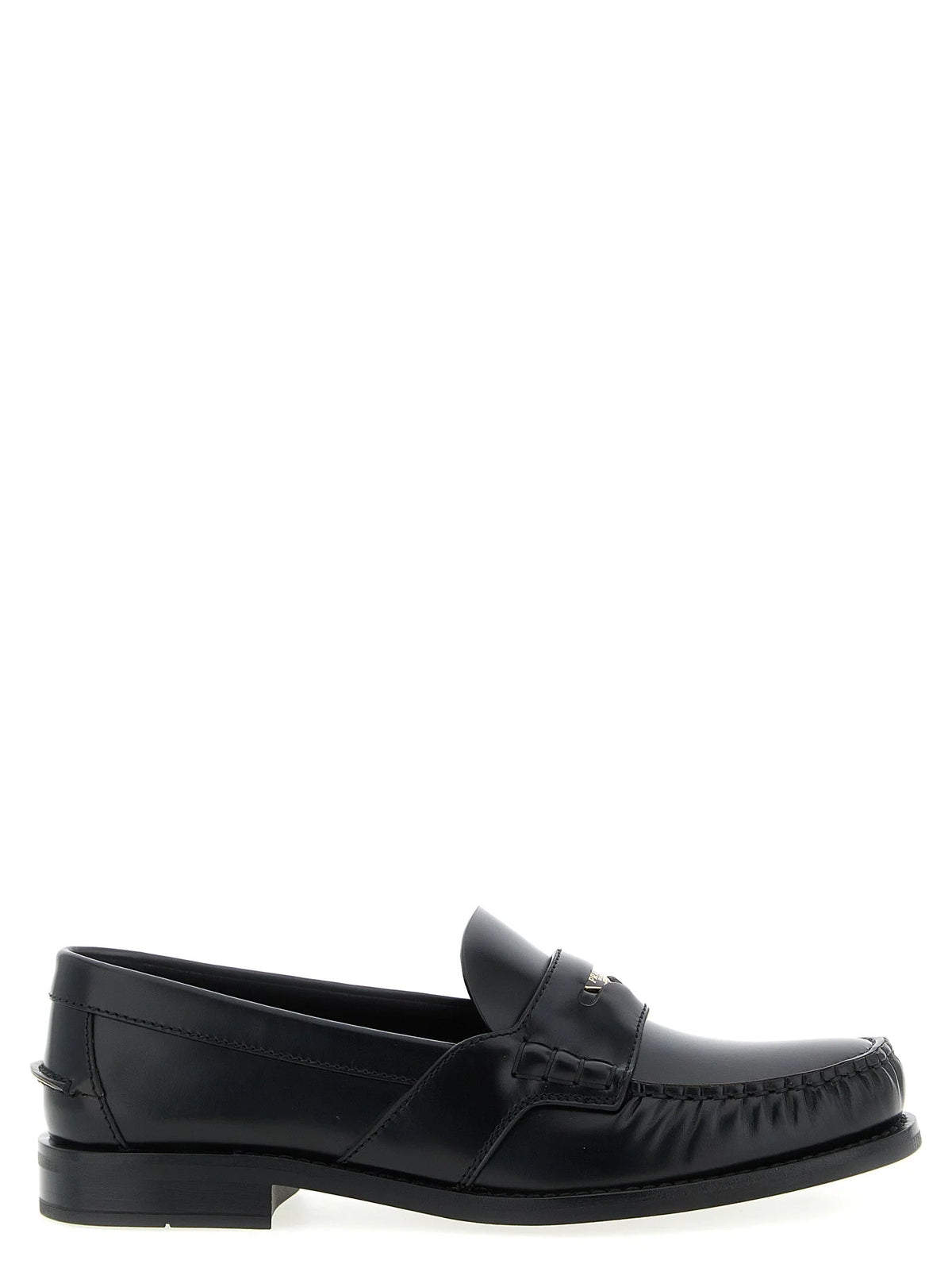 Prada Black Calfskin Slip-On Loafers