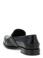 Prada Black Calfskin Slip-On Loafers