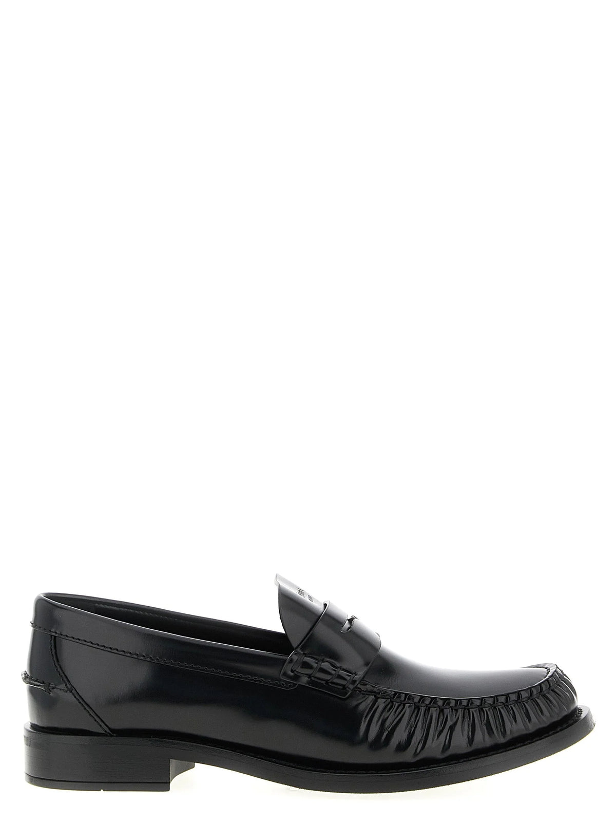 Prada Black Calfskin Slip-On Loafers