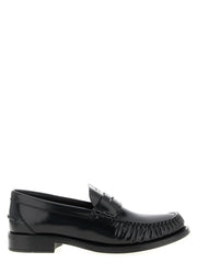 Prada Black Calfskin Slip-On Loafers