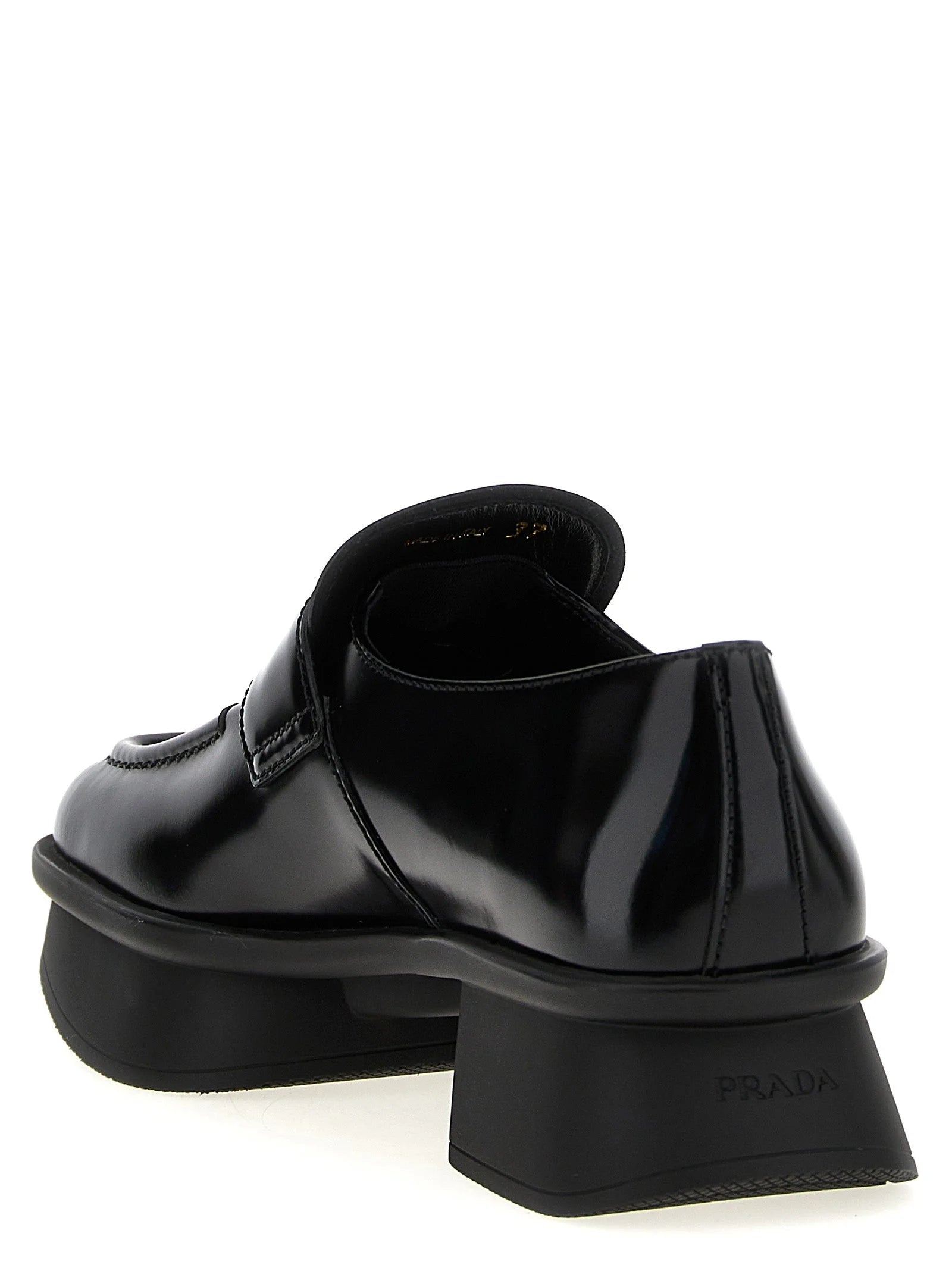 Prada Black Calfskin Slip-On Loafers - EU38/US8