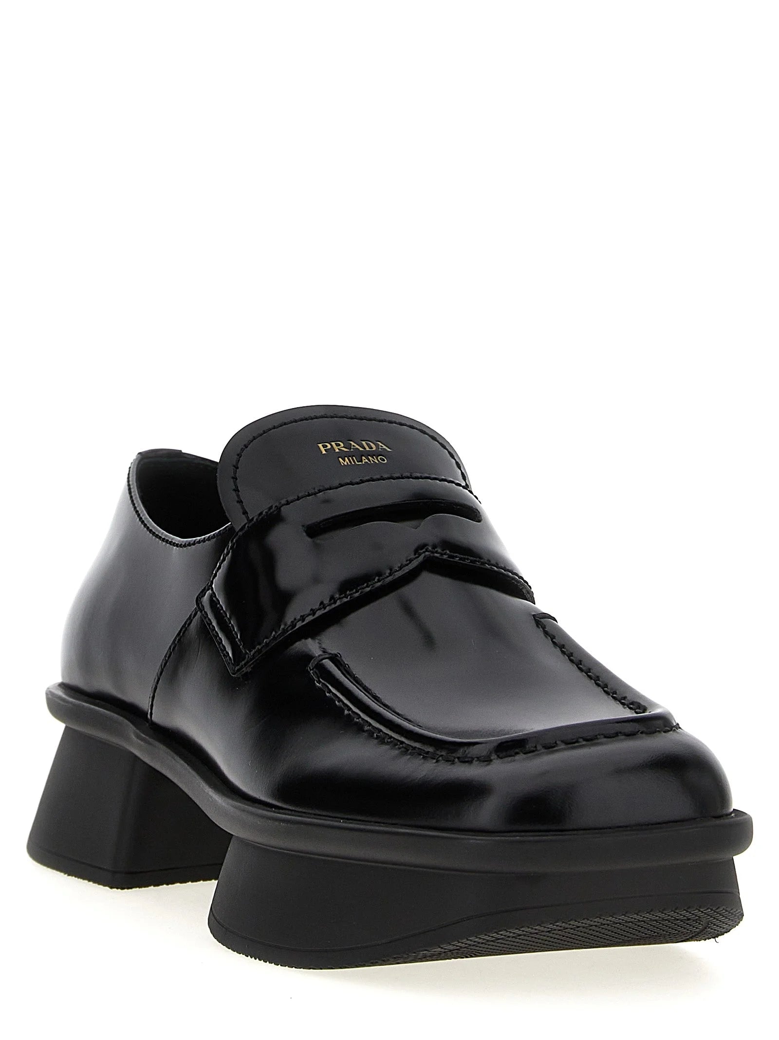 Prada Black Calfskin Slip-On Loafers - EU38/US8