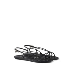 Prada Black Calfskin Strap-On Sandals - EU35/US5