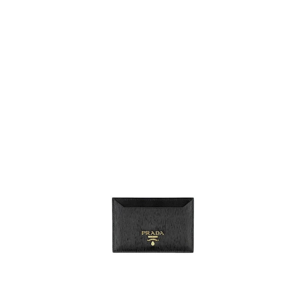 Prada Schwarzes Kalbsledergeldbörse