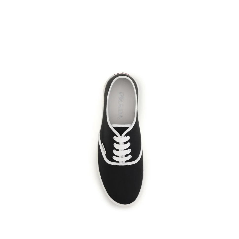 Prada Black Cotton Low Top Sneakers - EU39.5/US6.5
