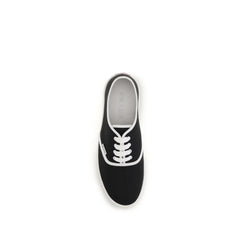 Prada Black Cotton Low Top Sneakers - EU39.5/US6.5