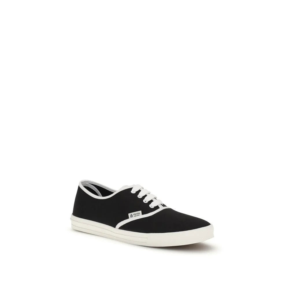 Prada Black Cotton Low Top Sneakers - EU39.5/US6.5