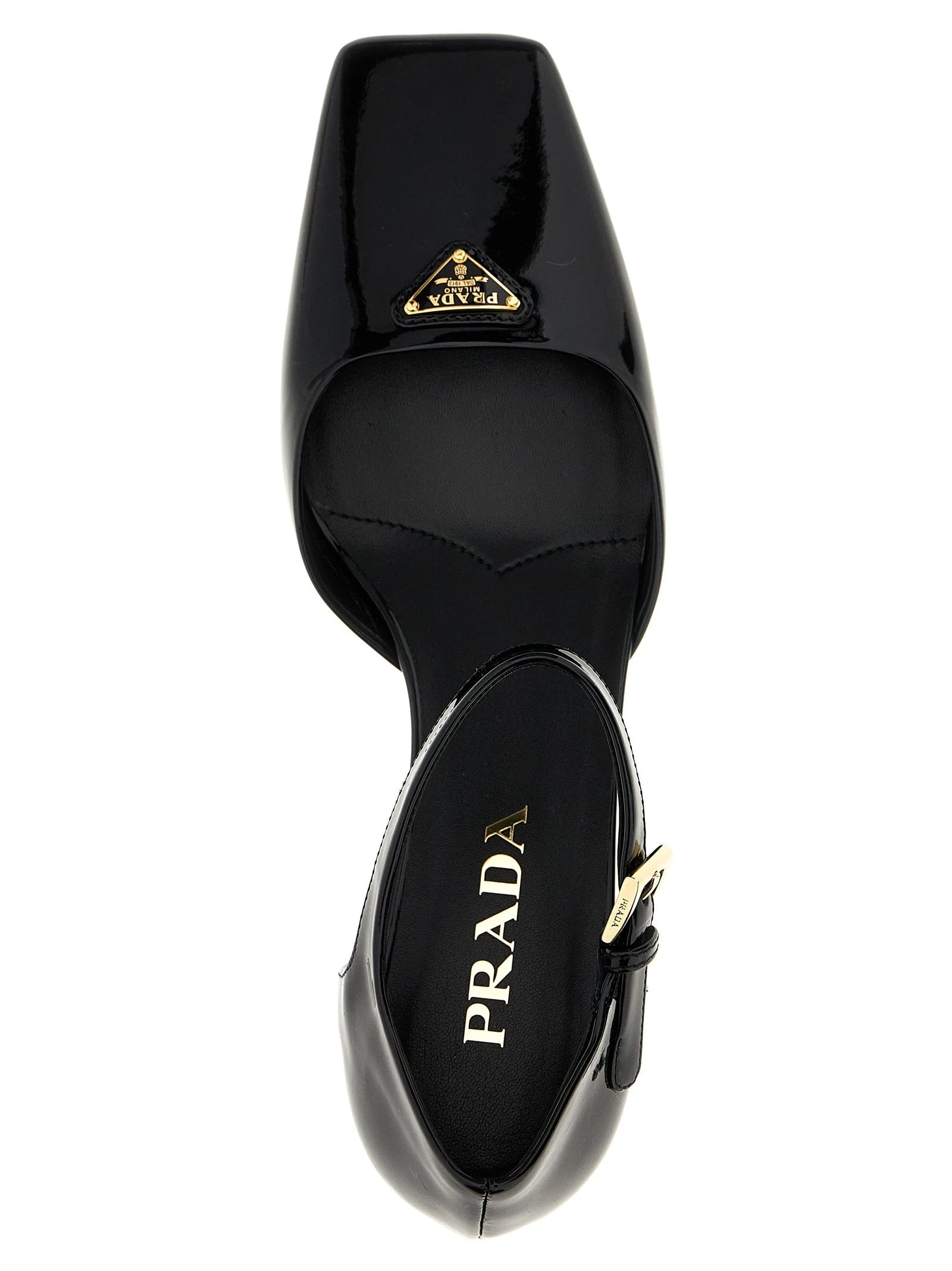 Prada Black Cowhide Mid Heel Pumps - EU35.5/US5.5