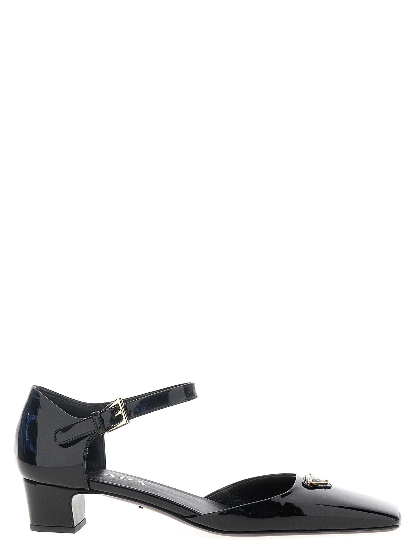 Prada Black Cowhide Mid Heel Pumps - EU35.5/US5.5