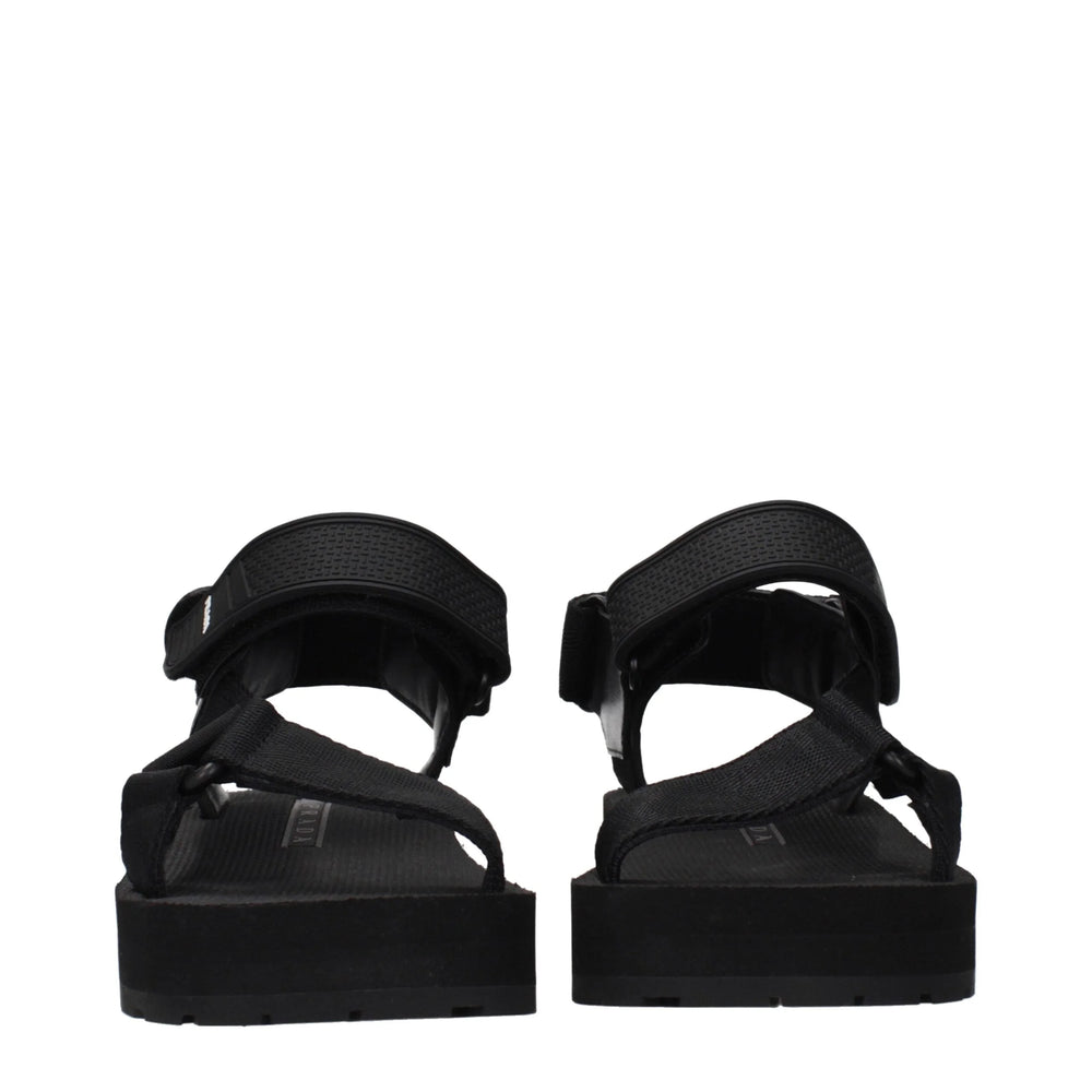 Prada Black Fabric Flat Sandals - EU36/US6
