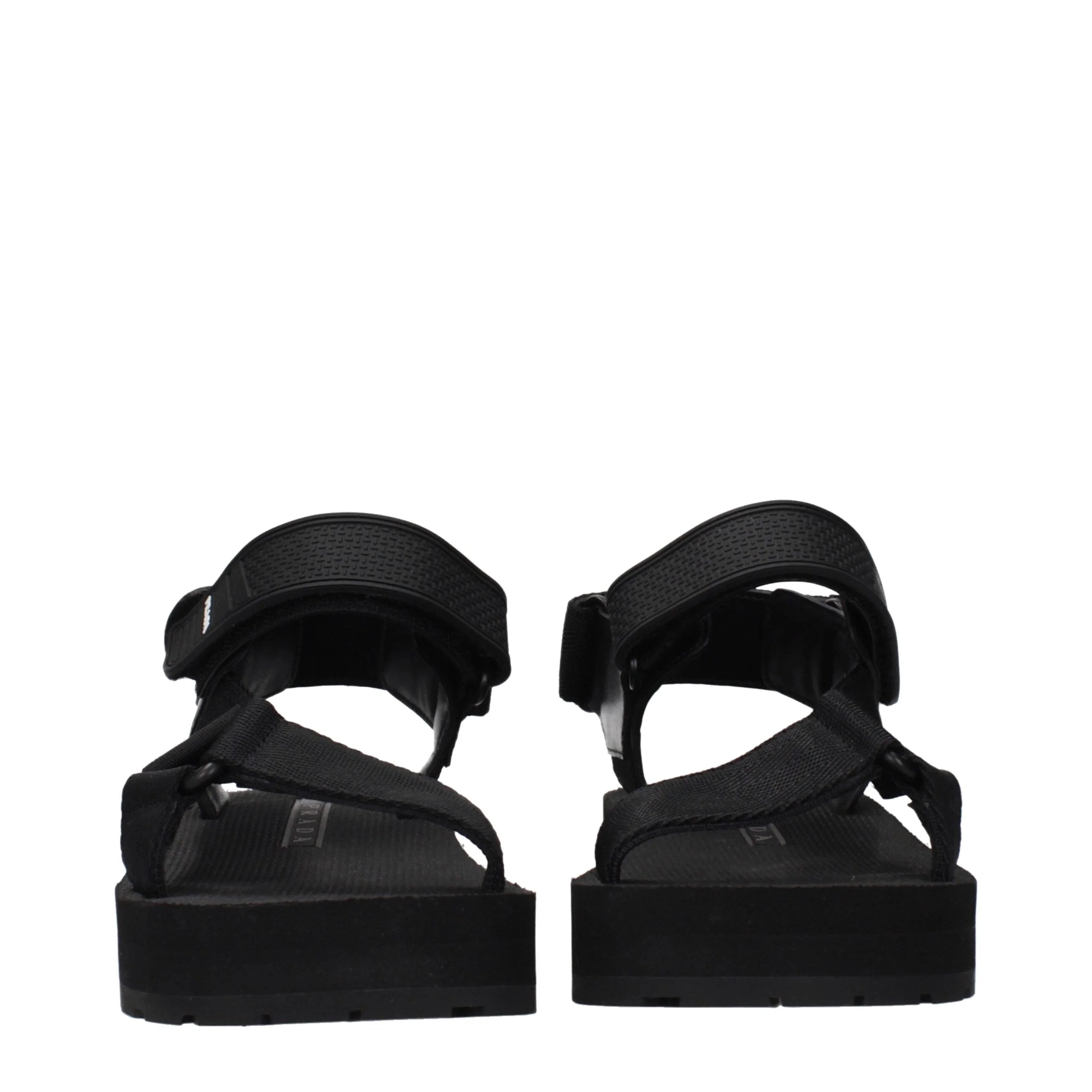 Prada Black Fabric Flat Sandals - EU36/US6