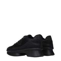Prada Black Fabric Low Top Sneakers