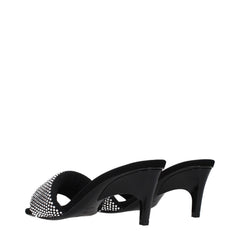 Prada Black Fabric Stiletto Heel Sandals