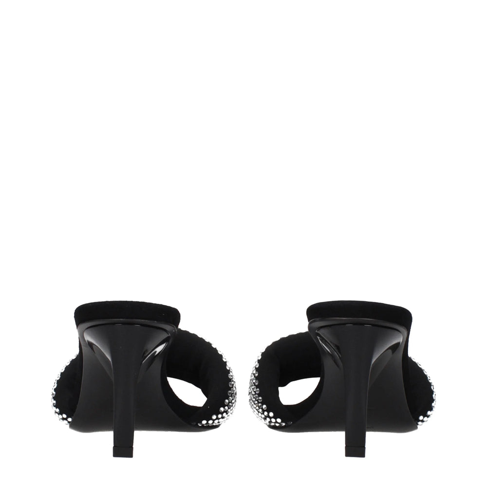 Prada Black Fabric Stiletto Heel Sandals