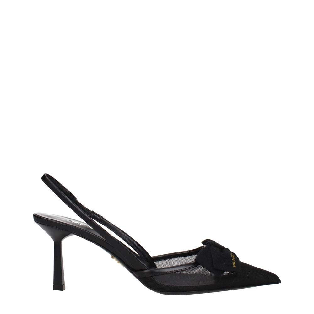 Prada Black Fibres High Heel Pumps