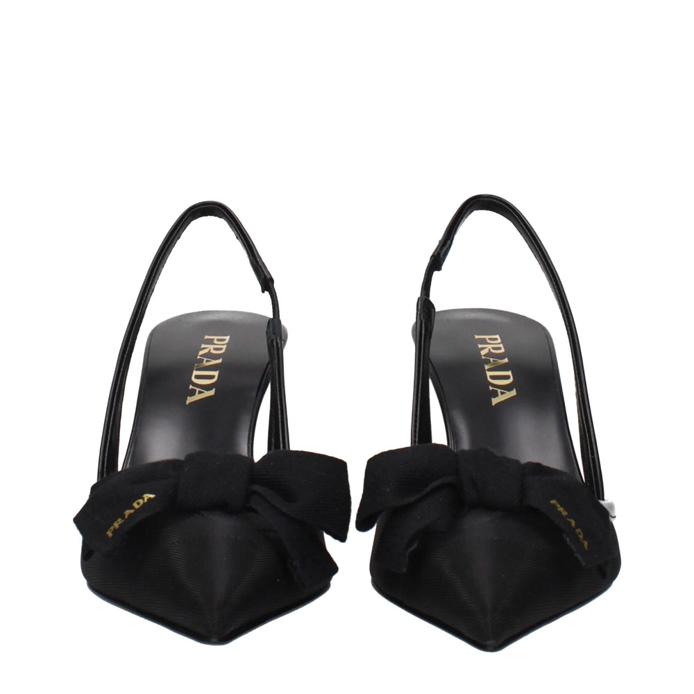 Prada Black Fibres High Heel Pumps