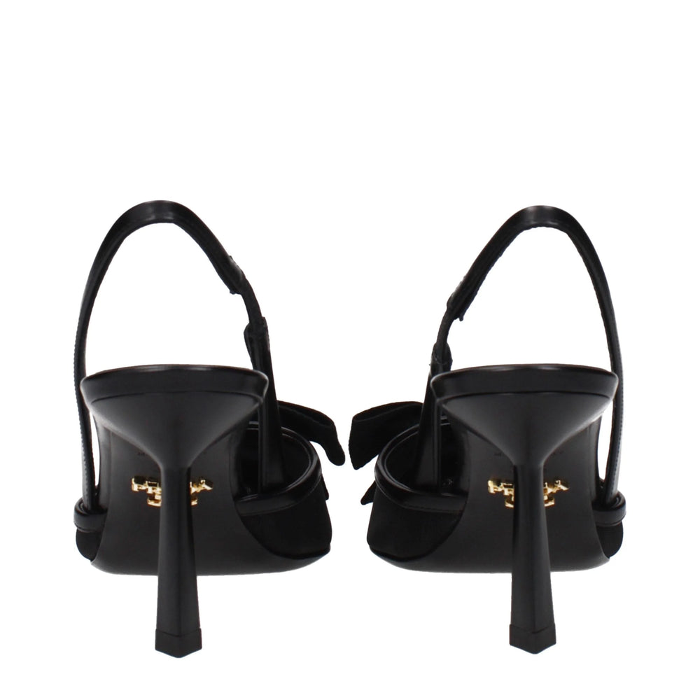 Prada Black Fibres High Heel Pumps