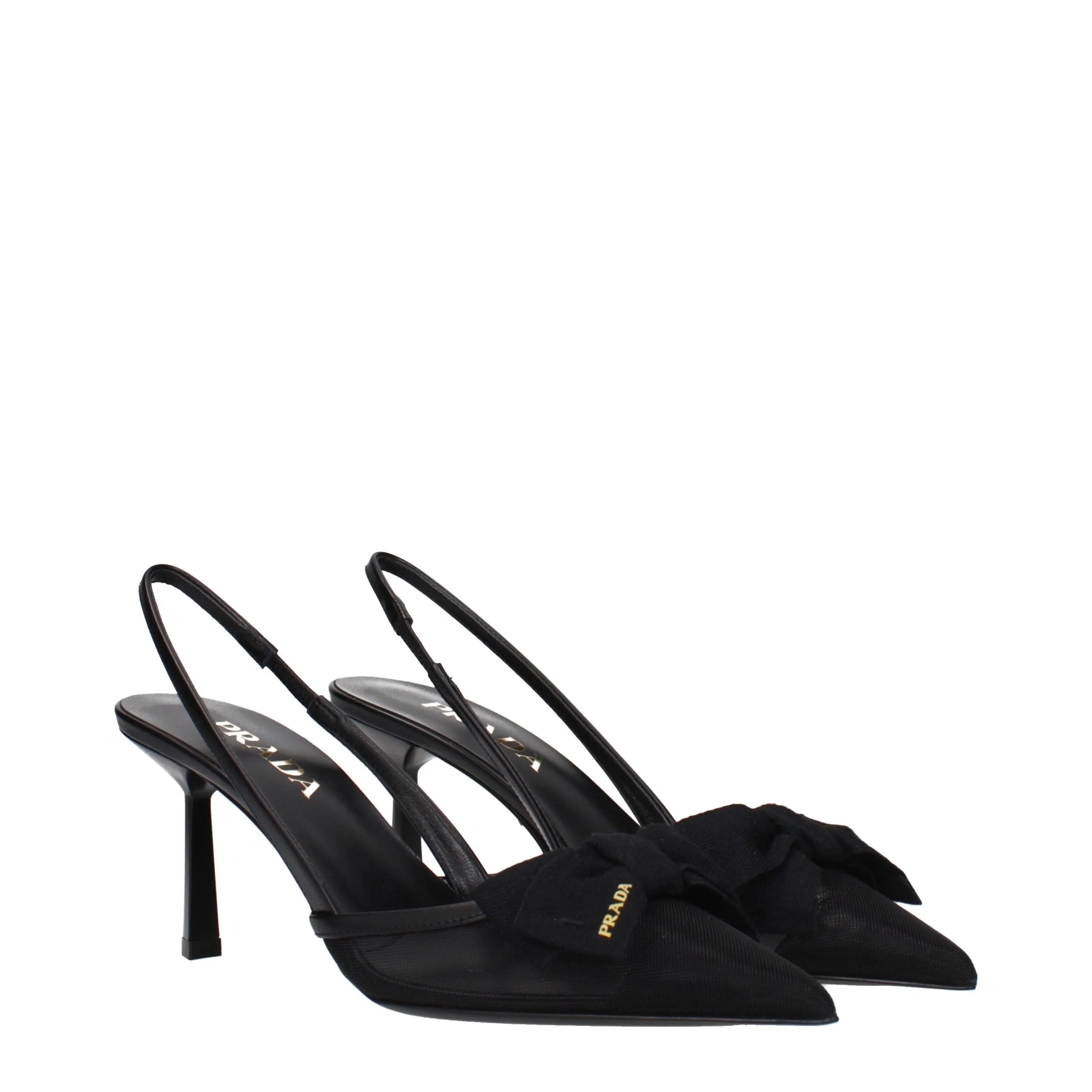 Prada Black Fibres High Heel Pumps