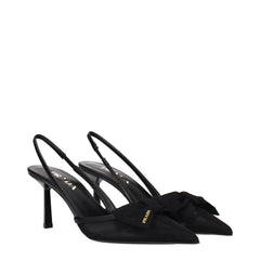 Prada Black Fibres High Heel Pumps