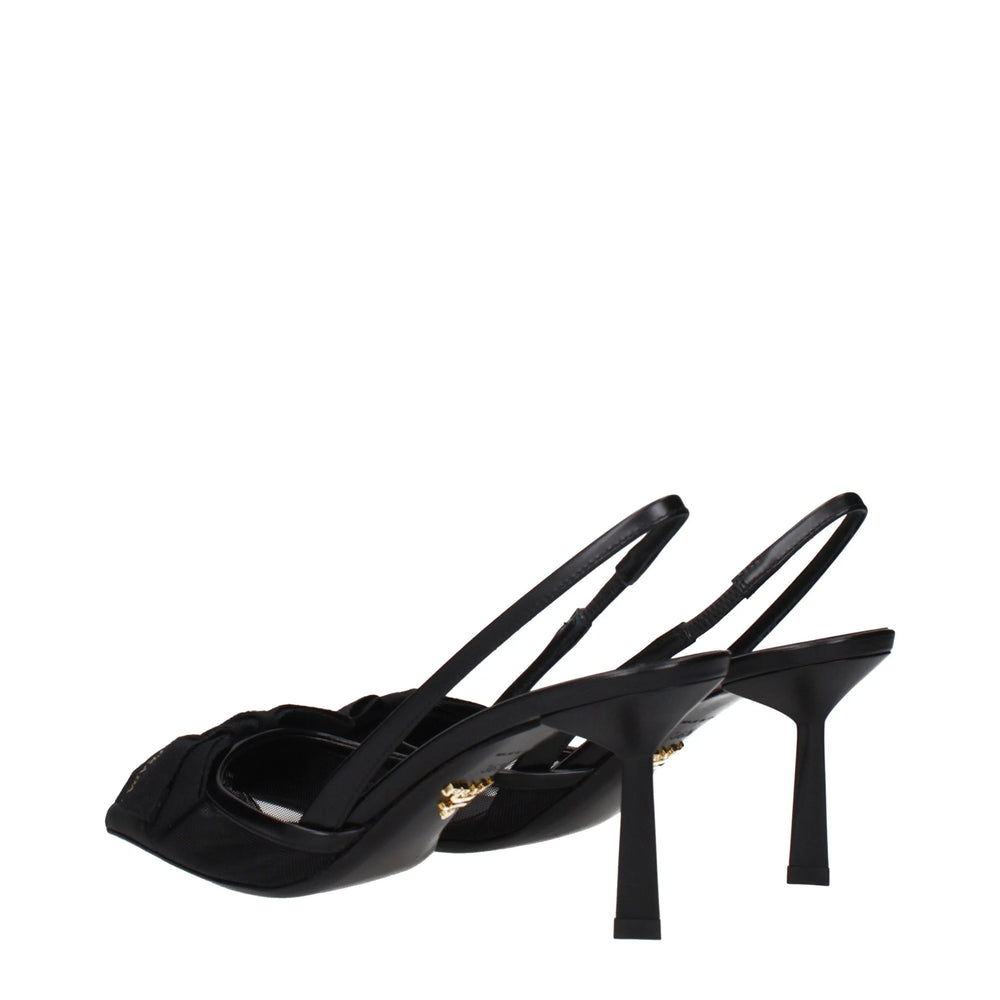 Prada Black Fibres High Heel Pumps
