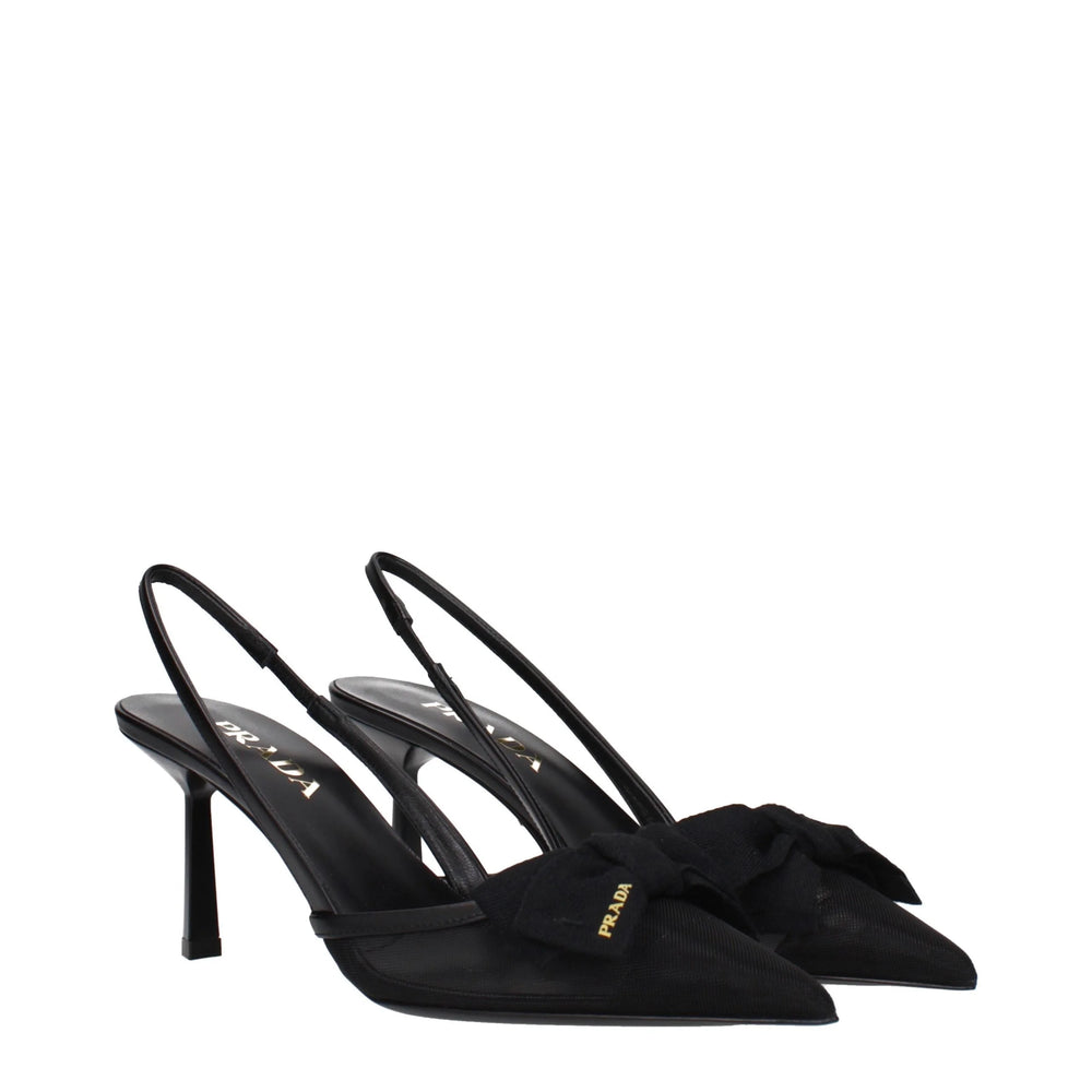 Prada Black Fibres High Heel Pumps - EU36.5/US6.5