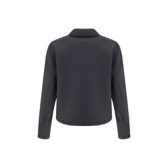 Prada Black Fleece Wool Jackets And Coat - L