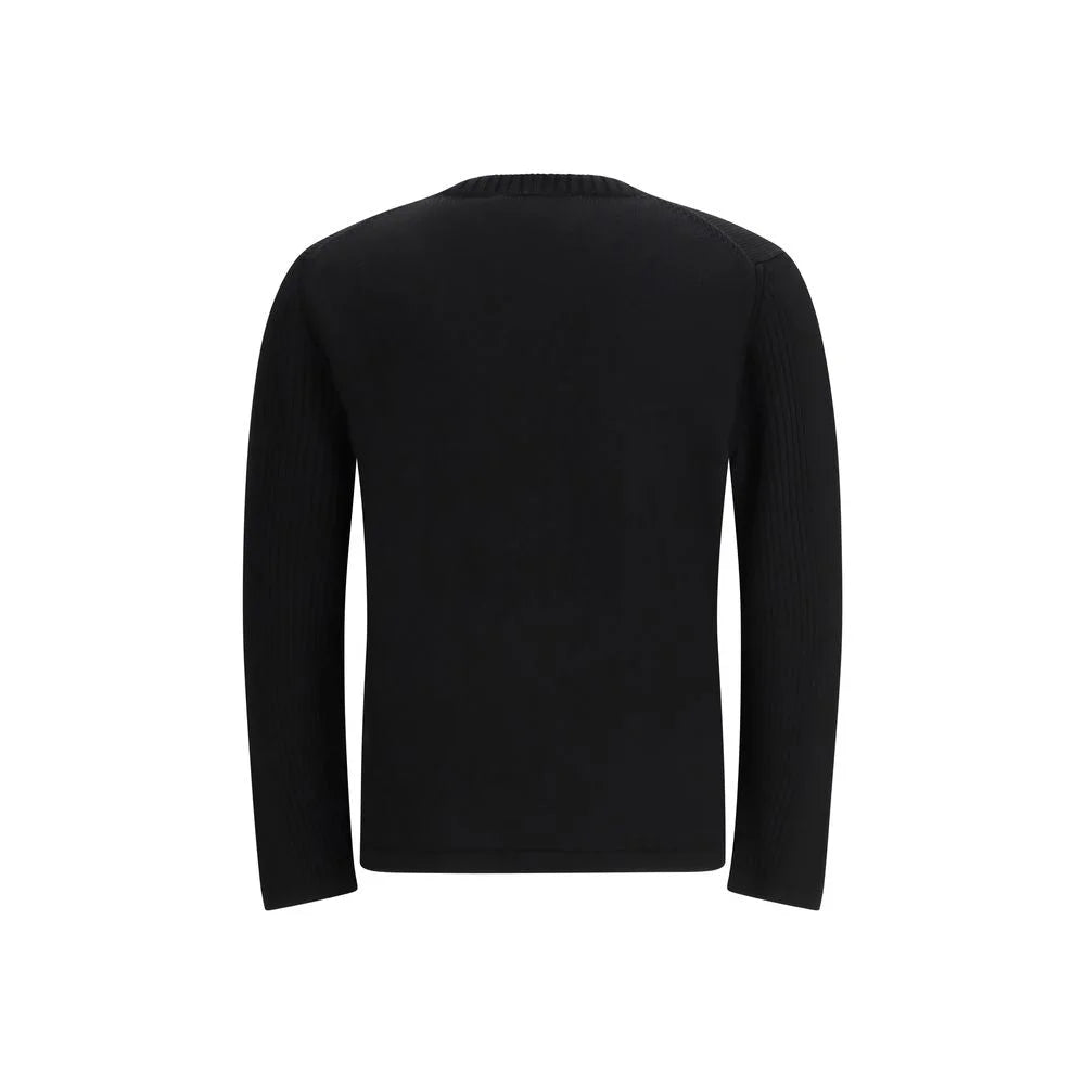 Prada Black Fleece Wool Sweatshirt