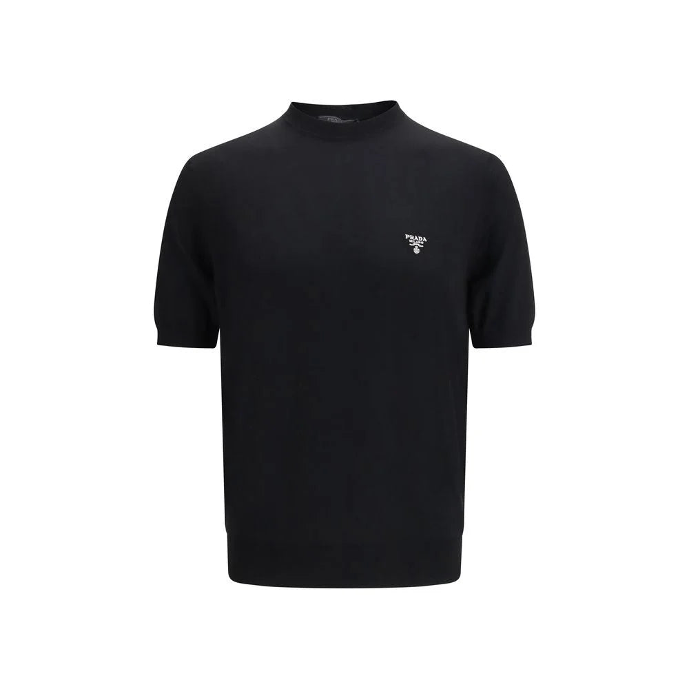 Prada Svart Ullfleece T-Shirt - IT52 | XL