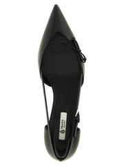 Prada Black Goatskin Mid Heel Pumps - EU38/US8