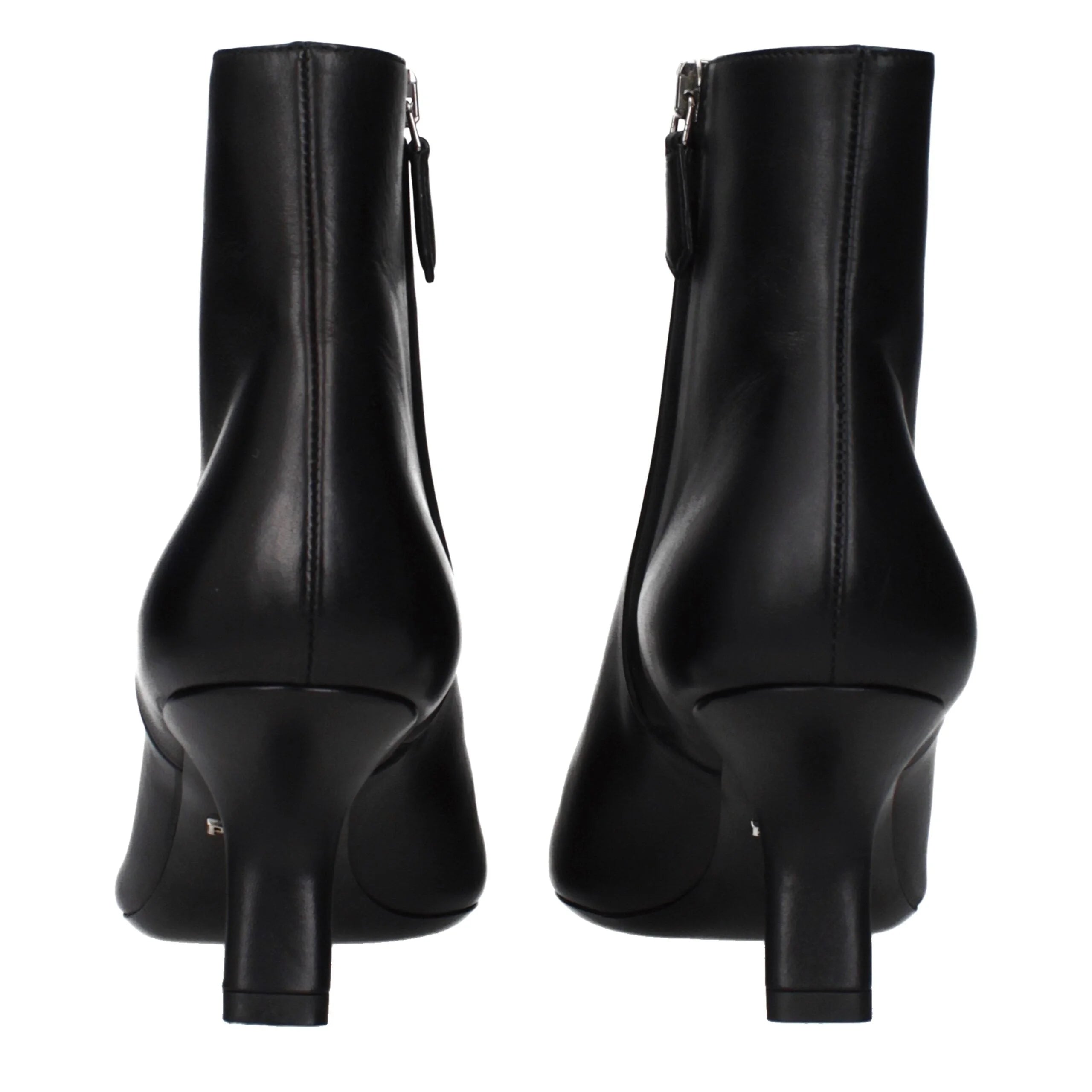 Prada Black Leather Ankle Boots - EU38/US8