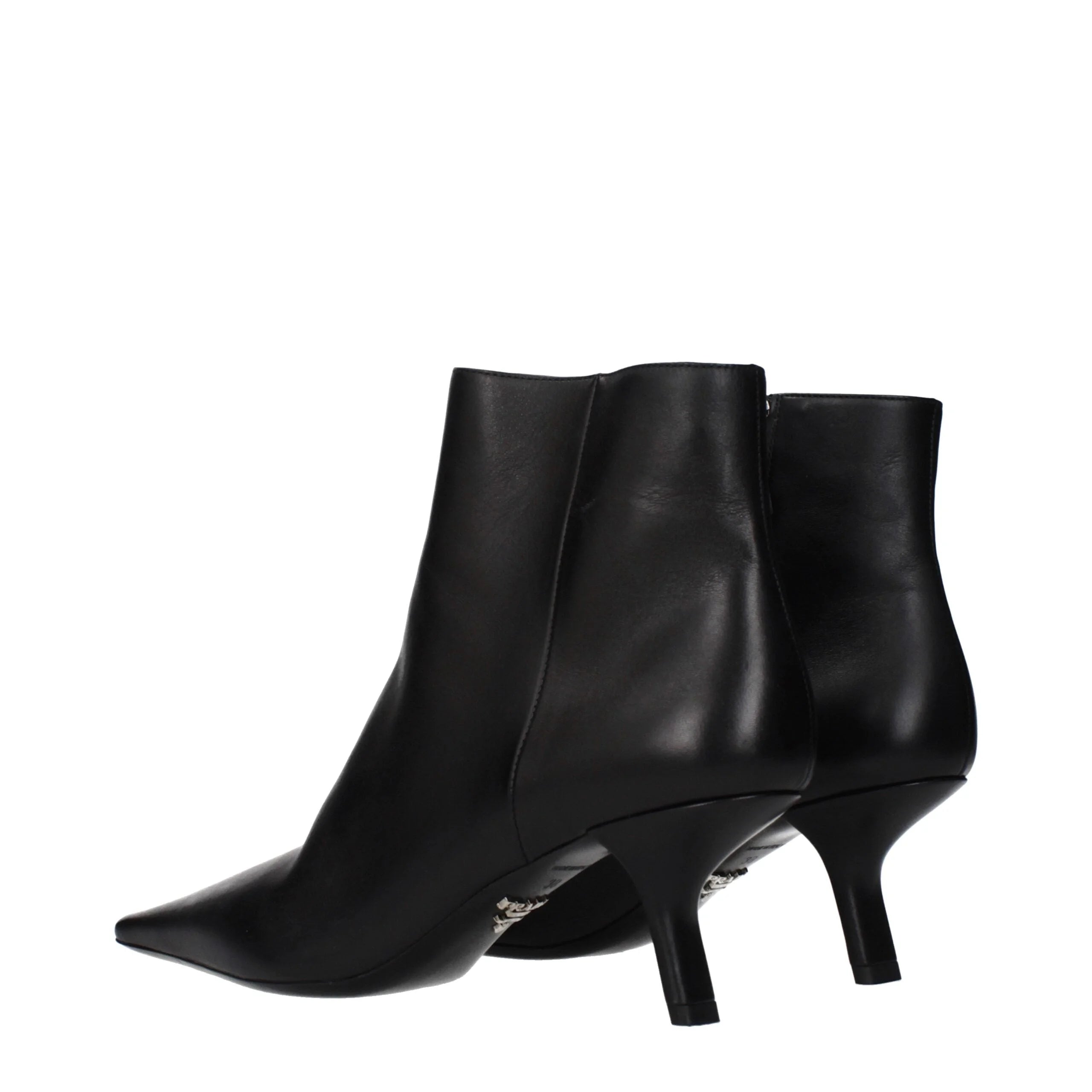 Prada Black Leather Ankle Boots - EU38/US8