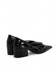 Prada Black Leather Cut-Out Pumps 55 - EU39/US9 - Heels