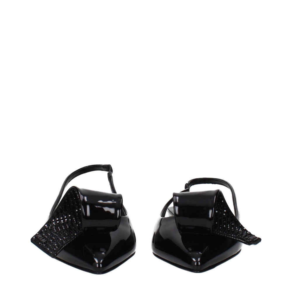 Prada Black Leather Flat Sandals