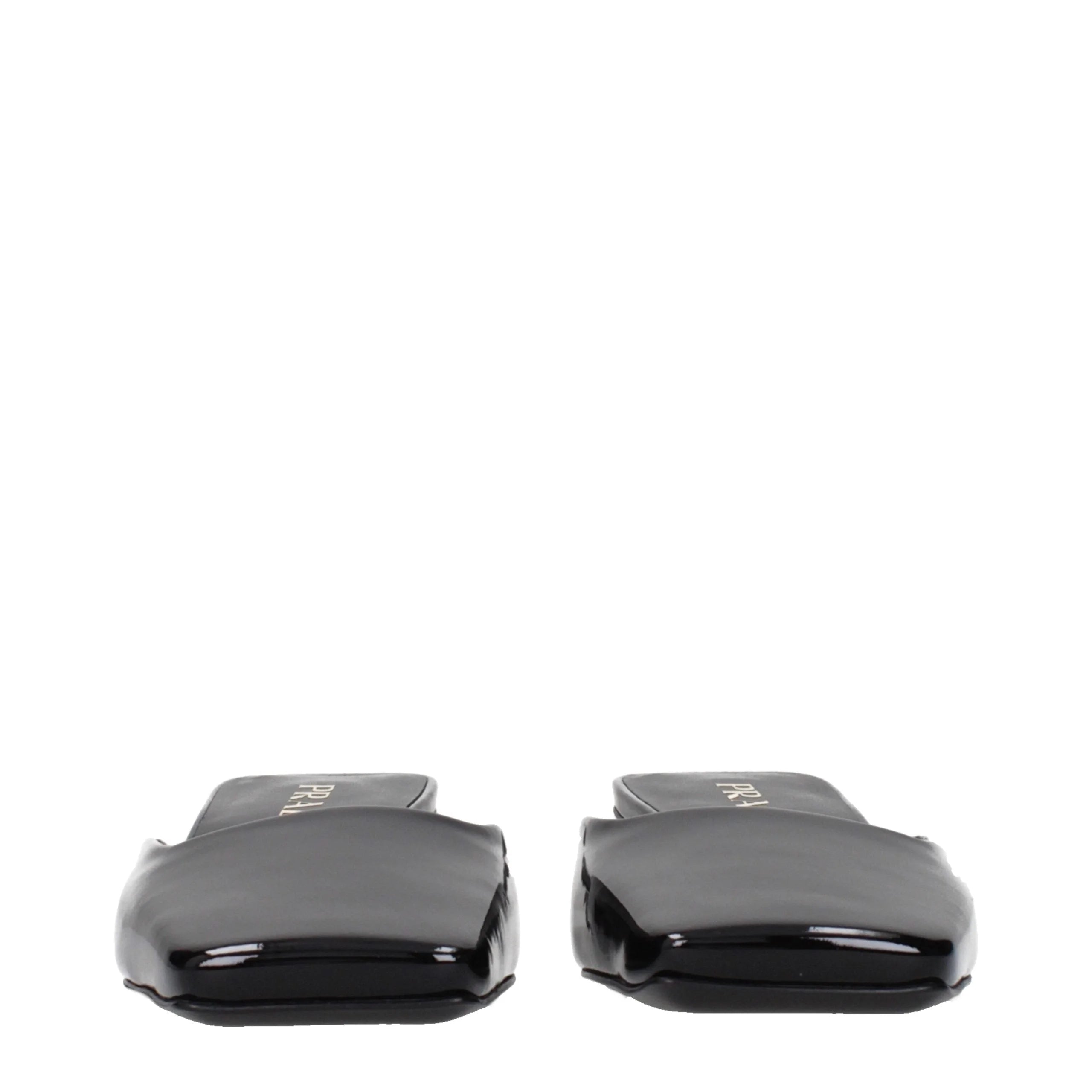 סנדלי עור שטוחים שחורים של Prada - EU36.5/US6.5