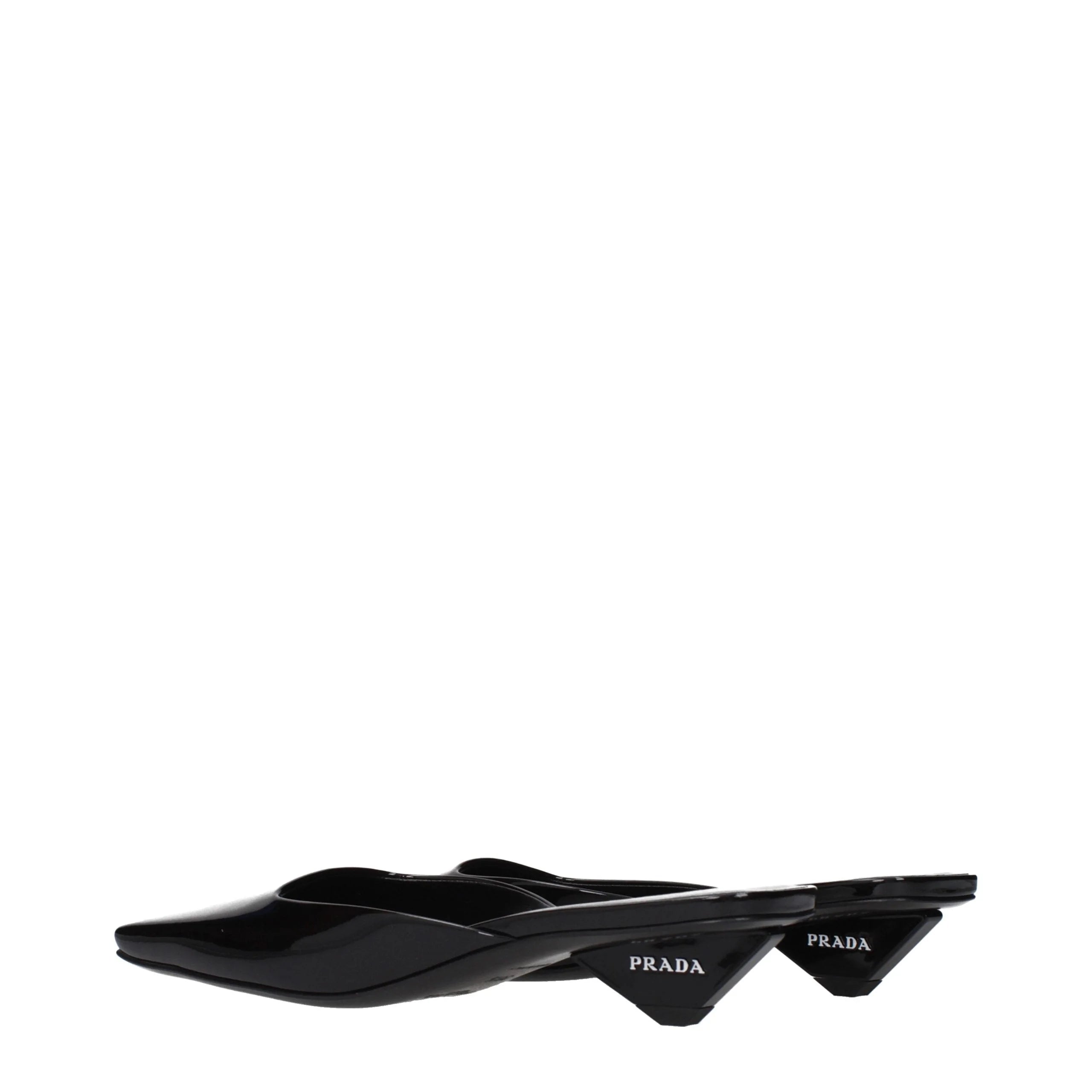 סנדלי עור שטוחים שחורים של Prada - EU36.5/US6.5