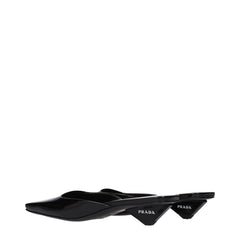 סנדלי עור שטוחים שחורים של Prada - EU36.5/US6.5