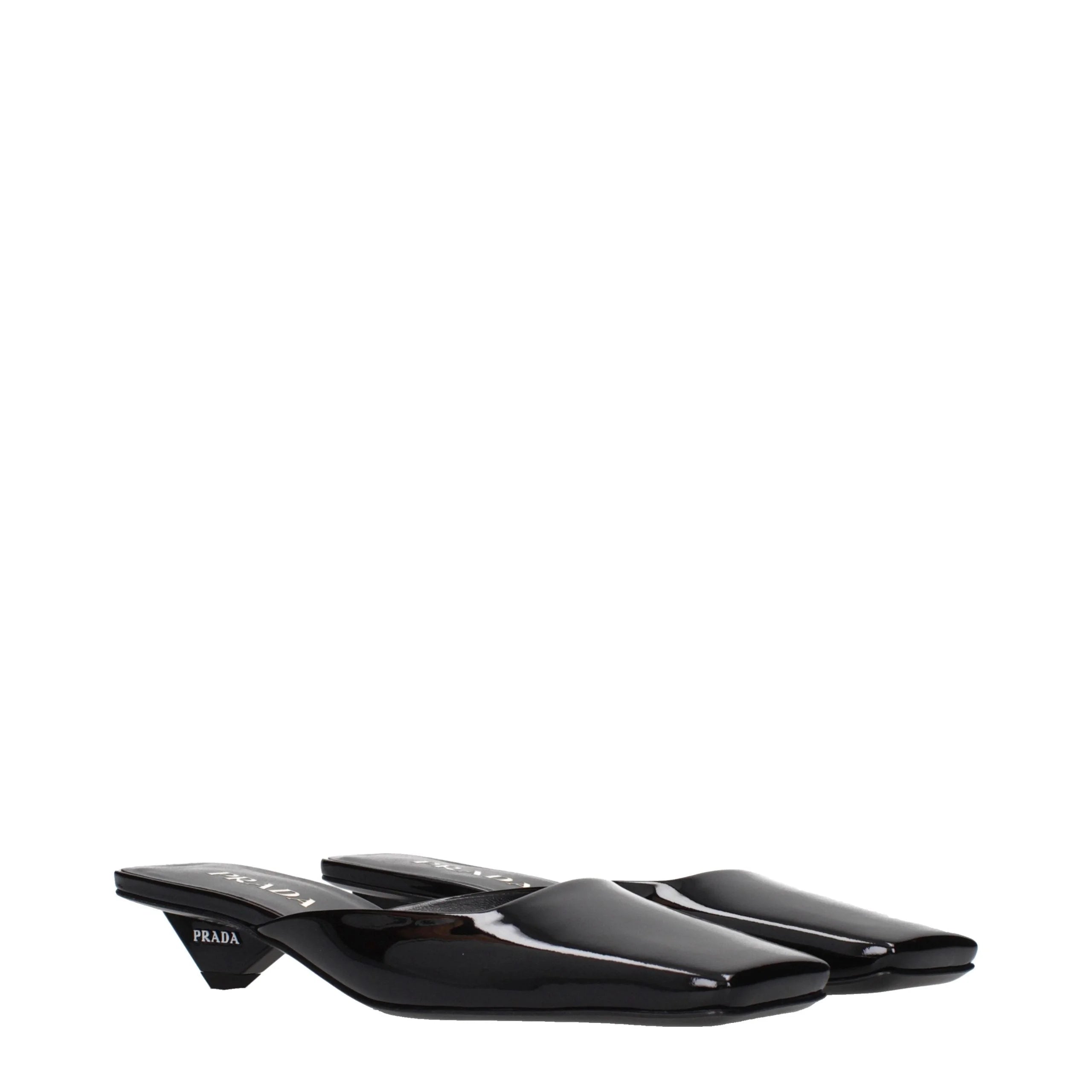 סנדלי עור שטוחים שחורים של Prada - EU36.5/US6.5