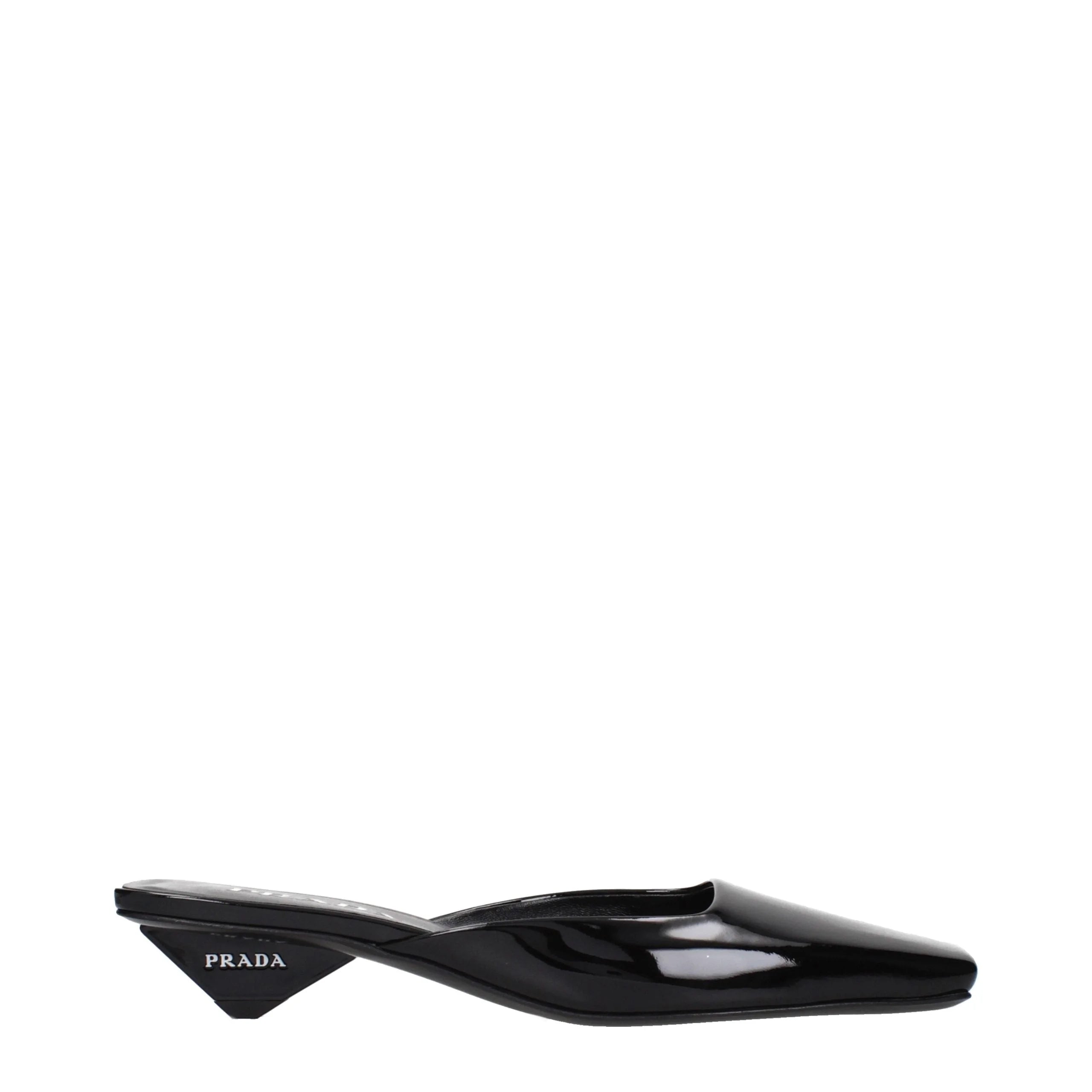 סנדלי עור שטוחים שחורים של Prada - EU36.5/US6.5