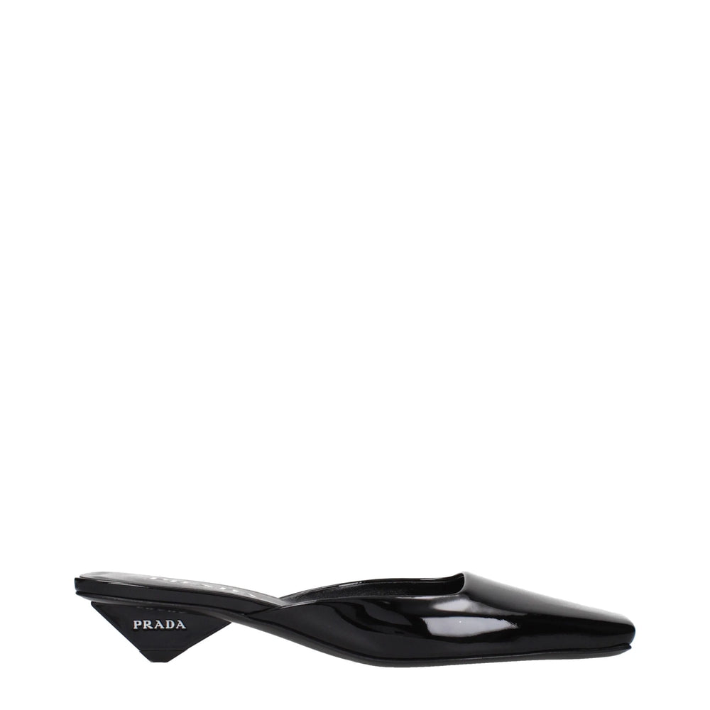 סנדלי עור שטוחים שחורים של Prada - EU36.5/US6.5
