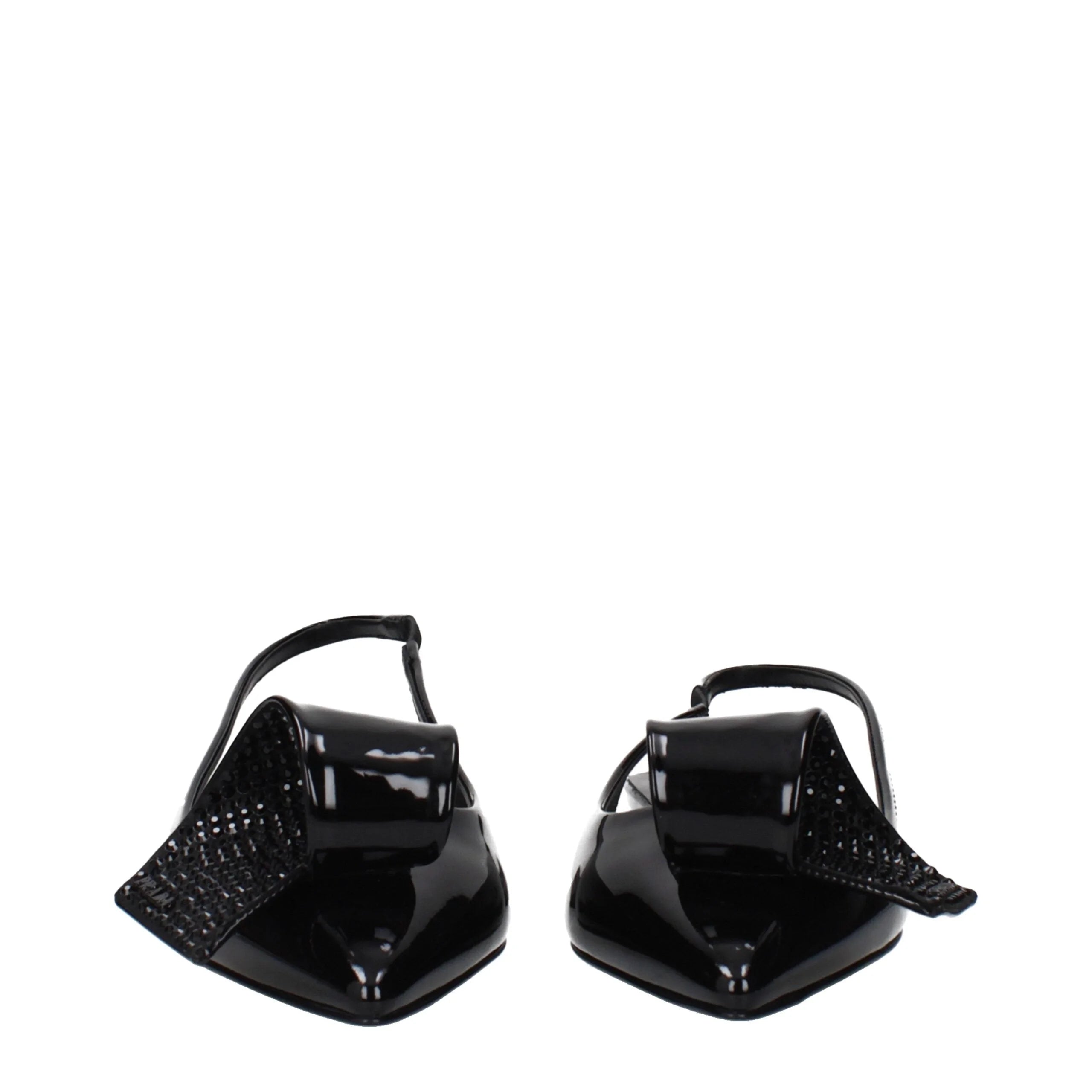 Prada Black Leather Flat Sandals - EU39/US9