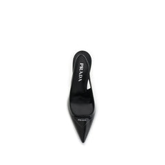 Prada Black Leather High Heel Pumps