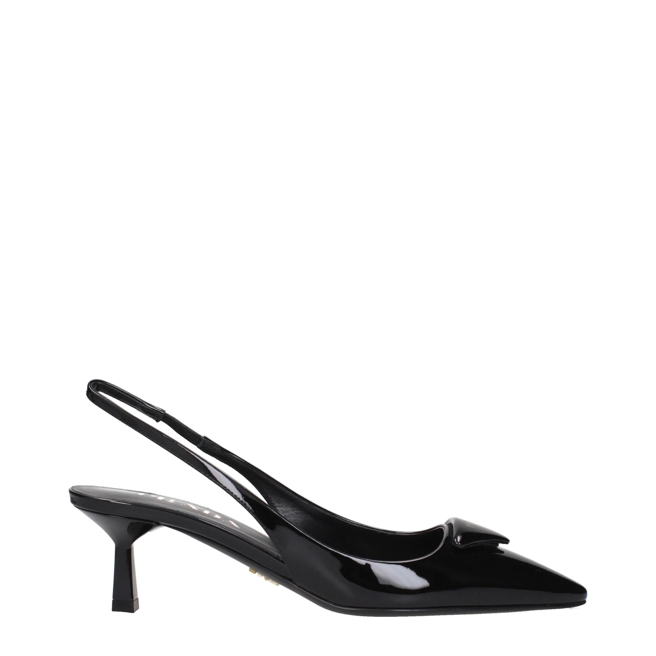 Prada Black Leather Mid Heel Pumps - EU35.5/US5.5