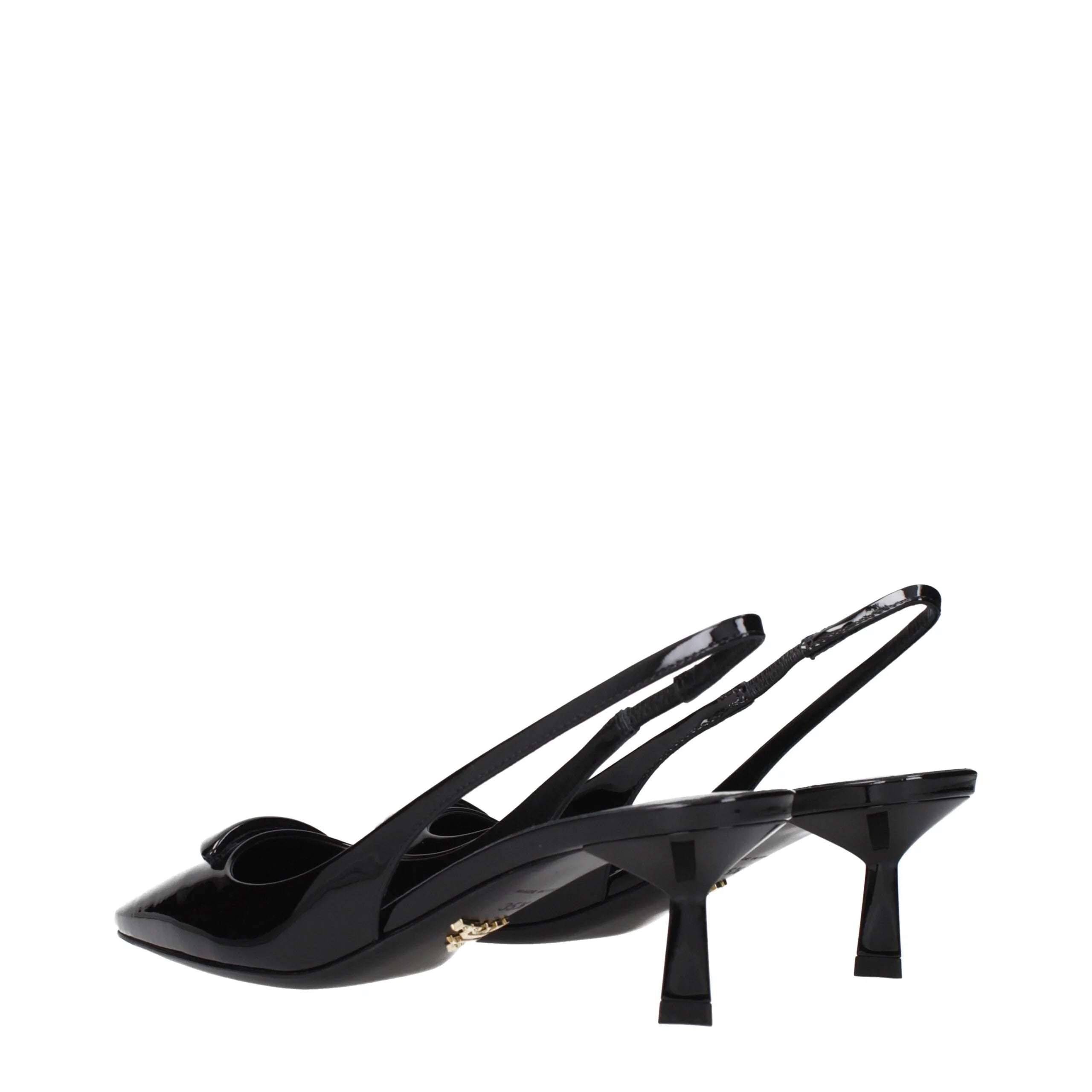 Prada Black Leather Mid Heel Pumps - EU35.5/US5.5