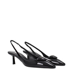Prada Black Leather Mid Heel Pumps - EU35.5/US5.5