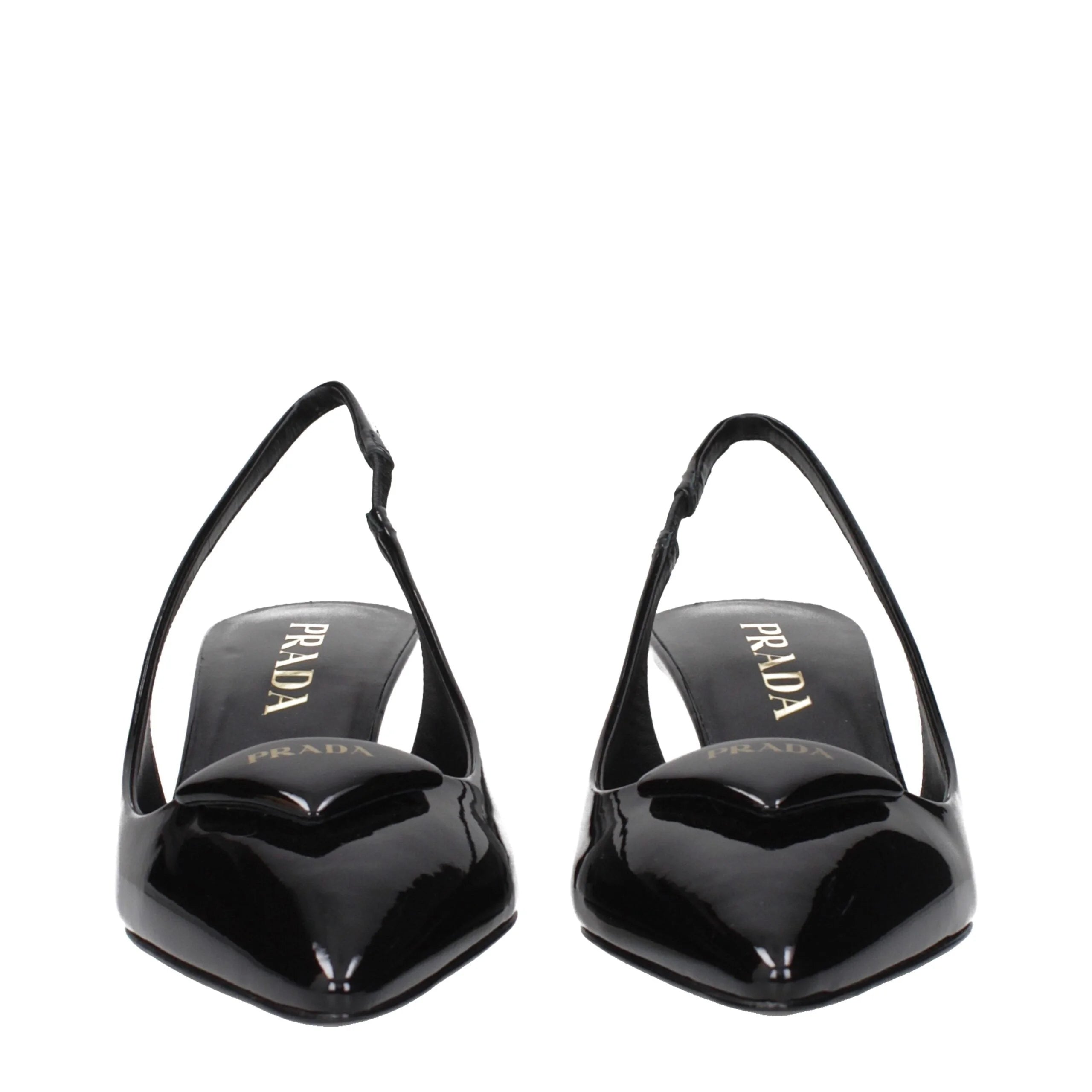 Prada Black Leather Mid Heel Pumps - EU35.5/US5.5